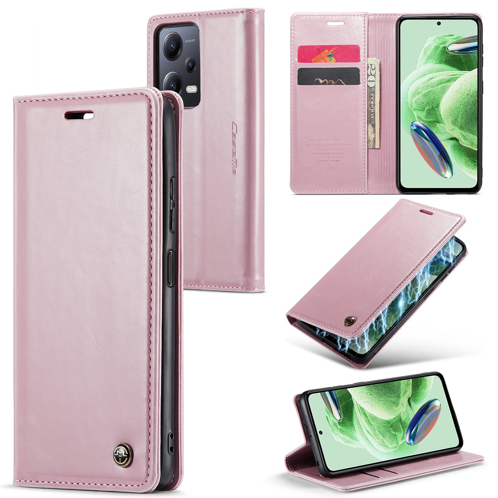 CASEME 003 Series For Xiaomi Redmi Note 12 5G (Global) (India) (China) Poco X5 5G PU Leather Wallet Stand Cover Waxy Texture Phone Case CASEME 003 Series For Xiaomi Redmi Note 12 5G (Global) (India) (China) Poco X5 5G PU Leather Wallet Stand Cover Waxy Texture Phone Case